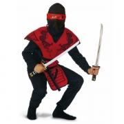 Rød Ninja Dragt 7-9 år