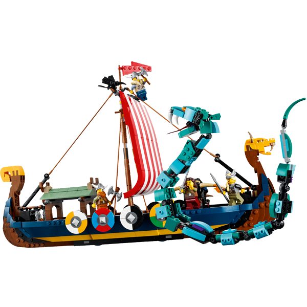Incubus Manager Uenighed Vikingeinspireret Lego byggesæt med Midgårdsormen og Vikingeskib - Lego  Creator 31132.