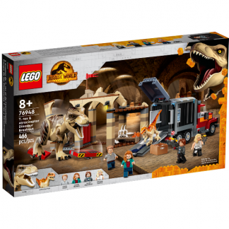 LEGO 76948 Jurassic World T. rex og atrociraptor p dinosaurflugt