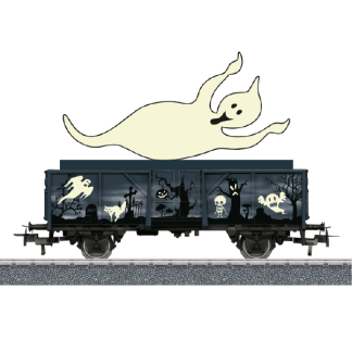Mrklin 44234 - Spgelses vogn med selvlysende spgelser og lyd