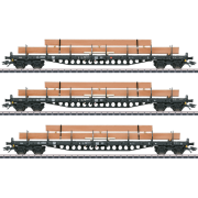 Märklin 47153 1:87 4 akslet vognssæt med 3 forskellige type Rs 684 stolpevogne