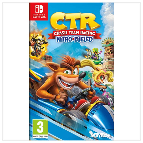 Crash Team Racing Nitro Fueled Switch med intens action