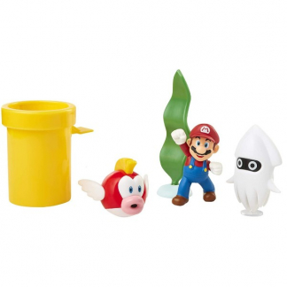 Nintendo Super Mario Undervandsdiorama Figursæt