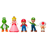 Nintendo Super Mario og venner 6 cm 5 stk pakke
