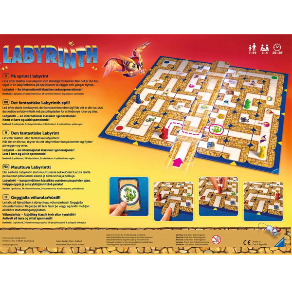 Labyrinth spil fra Ravensburger. brætspil som de fleste Man kan være spillere. Det om at samle sine væsner og hemmelige ting først