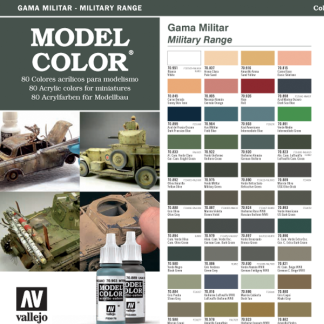 Vallejo CC068 Farvekort til Hobby og Militr farver